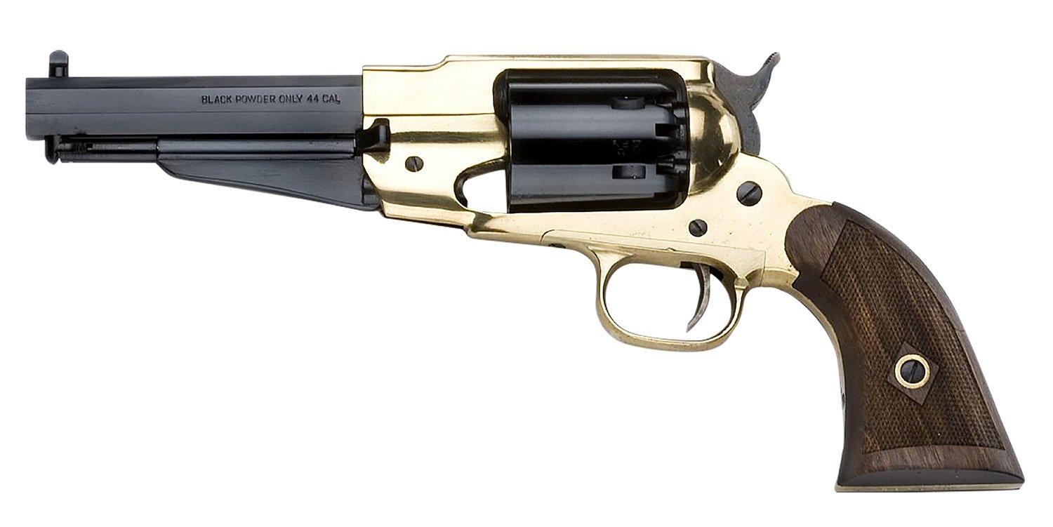 Pietta PF58BR44512 1858 Remington Brass Sheriff 44 Cal 5.5" Blued Barrel - PIETTA - 44 CAL