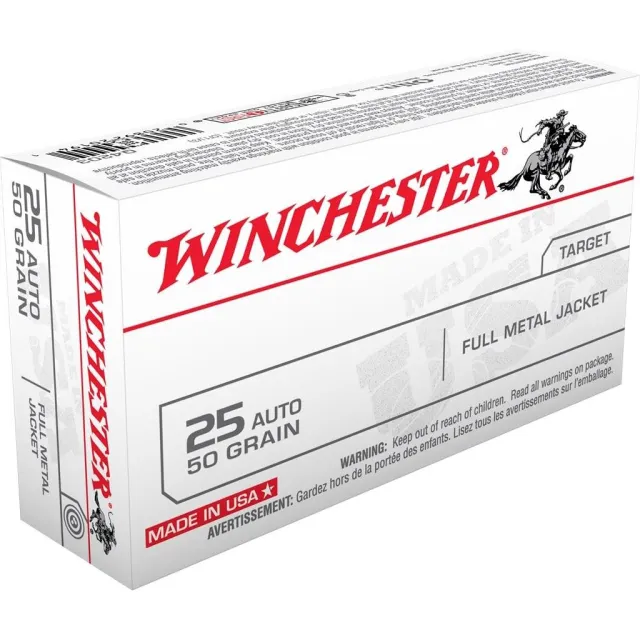 Buy Winchester Q4203 25 ACP 50 gr Full Metal Jacket 50 Rounds per Box online