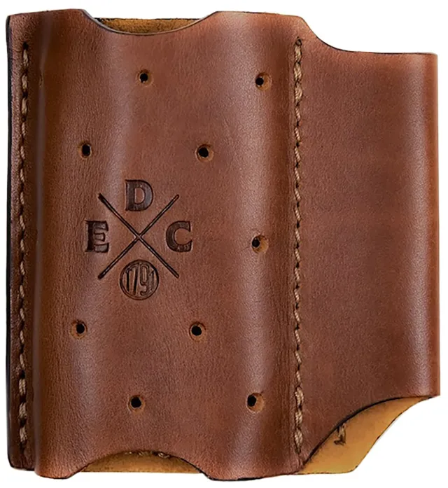1791 Gunleather ACDUOCHNA EDC Chestnut Leather Ambidextrous Belt Clip - 1791 Gunleather