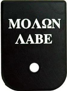 Cruxord CG055BM Magazine Base Plate Molon Labe for Glocks - Cruxord