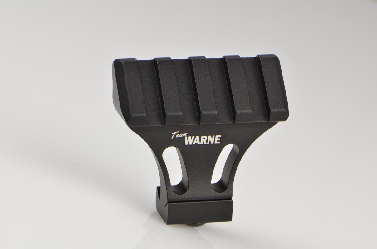 Warne A645TW MSR 45° Offset Rail Lightweight Aluminum Black - Warne