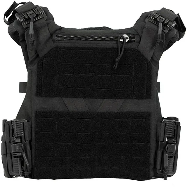 MKS Supply Full Forge Gear Plate Carrier Black with Quick-Release Straps