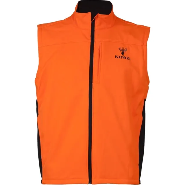 Kings Camo KBZ425-BZ/DS-XL Soft Shell Vest Blaze XL Windproof