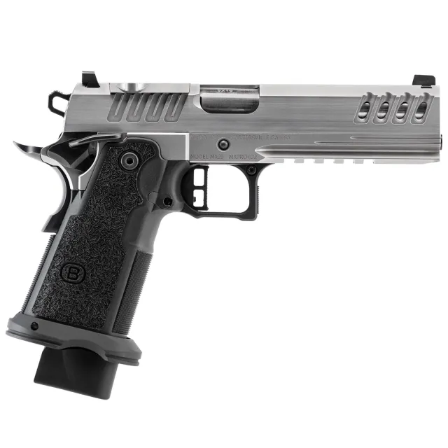Bersa M2XL Stainless Single Action Only Semi-automatic Metal Frame Pistol - BERSA - 9MM