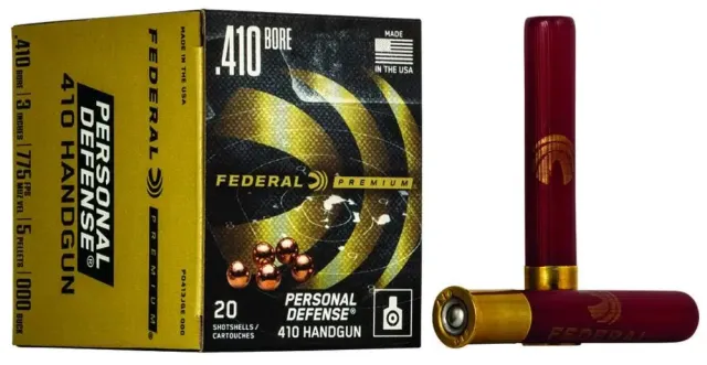 Federal PD413JGE000 410 Gauge 3 in 5 Pellets 000 Buckshot 20 Rounds