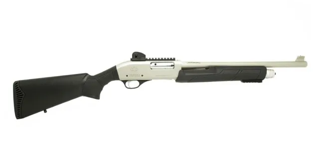 BLACK ACES TACTICAL PRO SERIES X SGP 12GA 18.5IN BBL BS SILVER BLK SYN STK AND FE 4RD CHOKES CASE