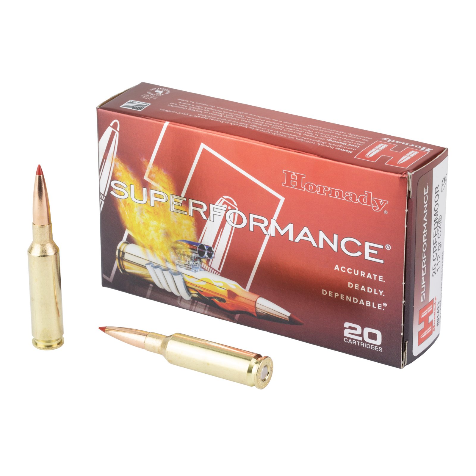 Hornady Superformance Rifle Ammo 25 Creedmoor 112 gr. CX 20 rd. - Hornady Manufacturing Company - 25 Creedmoor