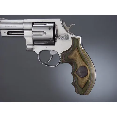 Hogue 65411 Taurus Med. & Lg. Round Butt - Checkered - LAMO CAMO - No Finger Grooves - Hogue