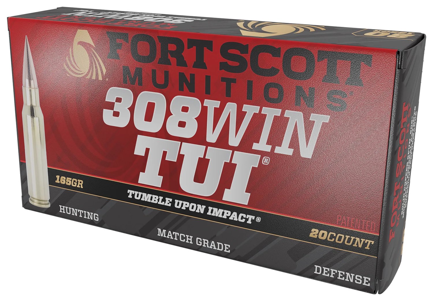 Fort Scott Munitions 308-165-SCV2BC .308 Win 165gr Solid Copper 20ct - Fort Scott Munitions - 308 Win