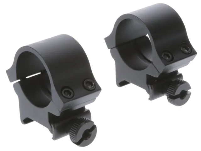 TruGlo TG8961B2 Quad Scope Rings High 1 In Matte Black Weaver/Picatinny