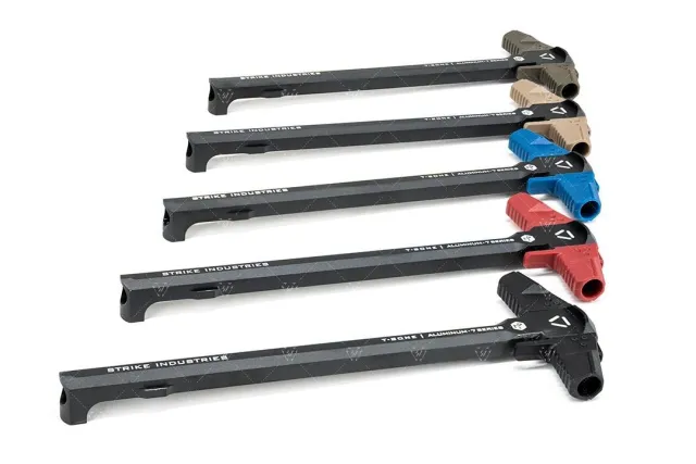 Strike Industries AR-TBCH-223-BK-RED T-Bone Charging Handle .223/5.56 Red - Strike Industries