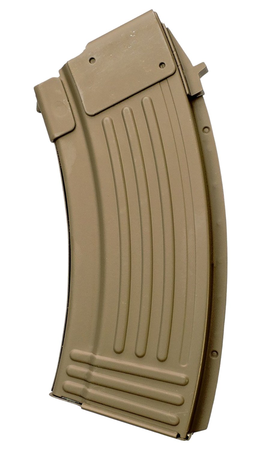 Global Ordnance LLC 810091157435 20rd Fully Ribbed 7.62x39mm Fits AK-47 FDE Steel - Global Ordnance - 20RD