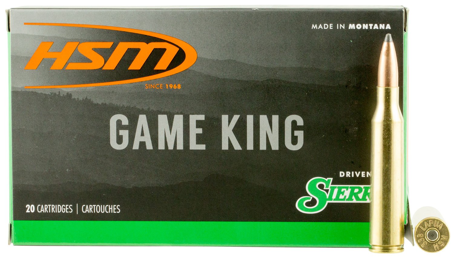 HSM Ammunition 338LAPUA14N 338 Lapua Mag 215gr GameKing 20rd - HSM Ammunition - 338 Lapua Mag