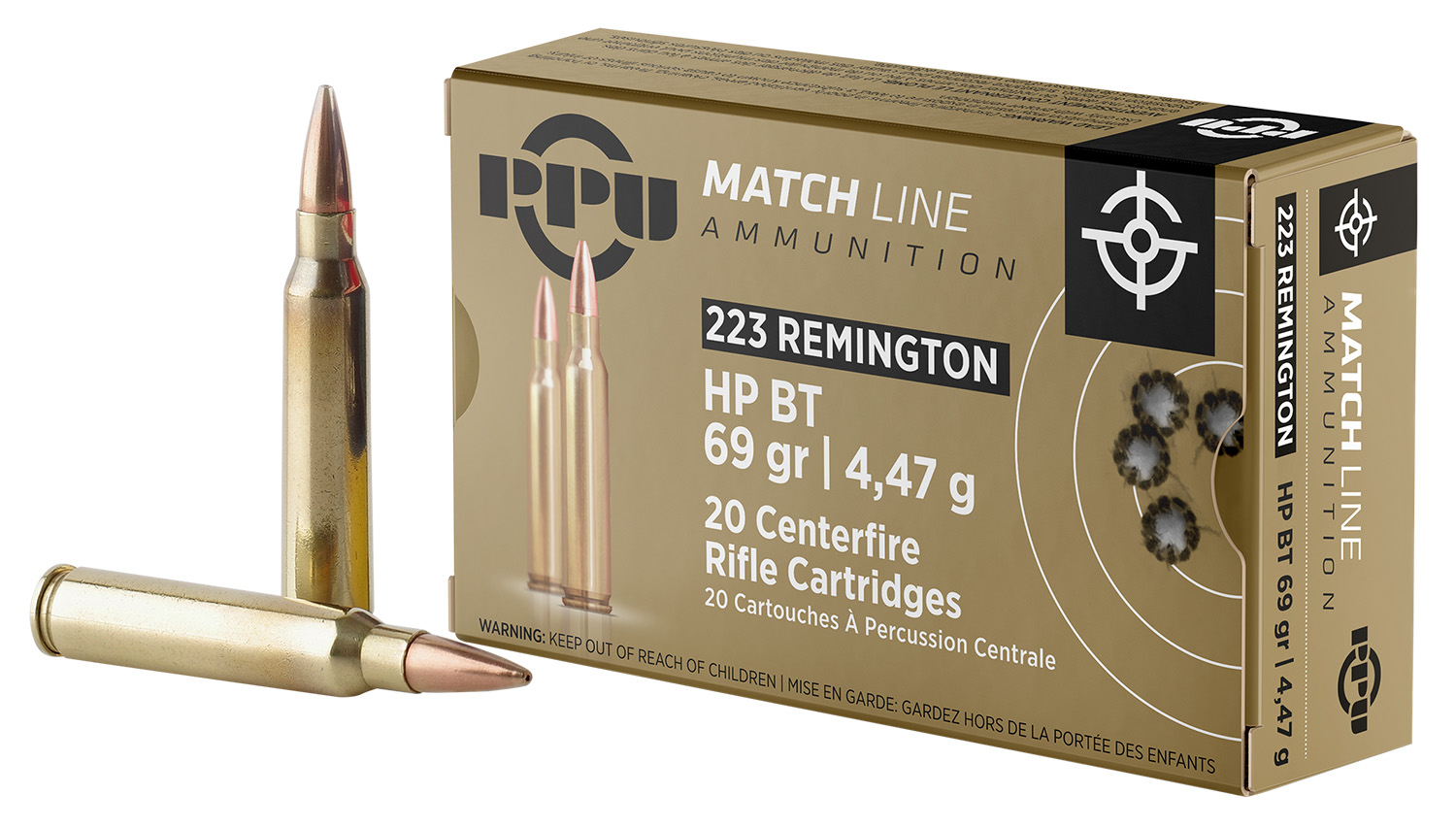 Prvi Partizan PPM2231 .223 Rem 69gr HPBT Ammo 20 Rounds - Prvi Partizan - 223 Rem/5.56NATO
