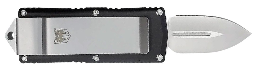 CobraTec Knives OTF Money Clip Dagger Black Non-Serrated 1.75 In - CobraTec Knives