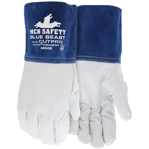 MCR Safety Grain Goat Kevlar-Lined MigTig Heat-Resistant Leather Gloves - MCR Safety