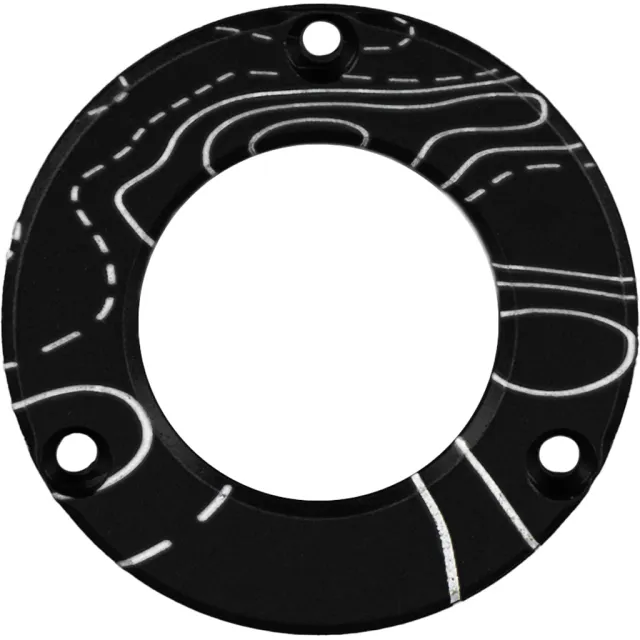 Axcel ADVR-HUB-BKMAP Driver Hubcap Black w/Topographical Map Engraving - Axcel