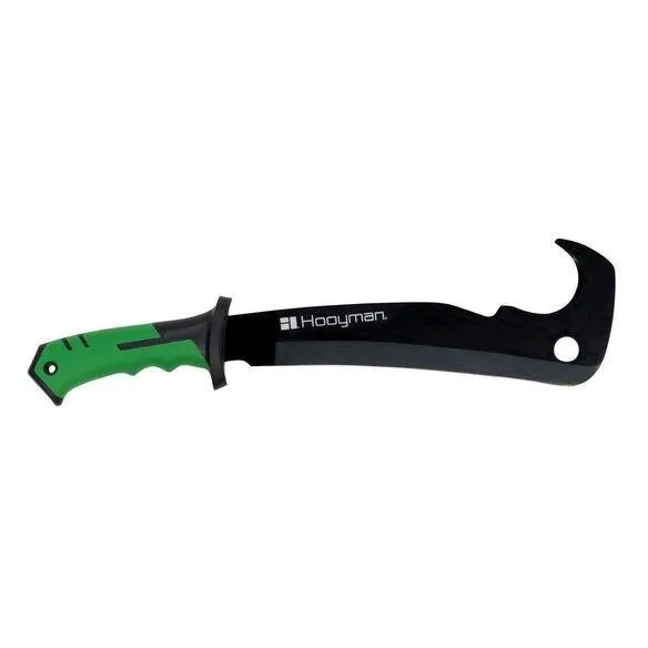 Hooyman Hook-em Machete 2.5 - 17.5" 3CR13 Stainless Steel Black/Green - Hooyman
