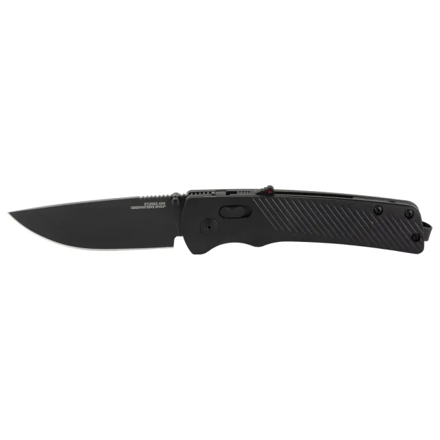 SOG Flash AT Blackout EDC Knife 3.45" Cryo D2 Plain Blade, GRN Handle, AT-XR Lock - SOG