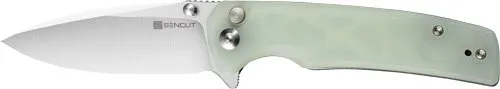 SENCUT S21007-4 Sachse Gray G10 Handle Satin 9Cr18MoV Blade 3.47" - SENCUT
