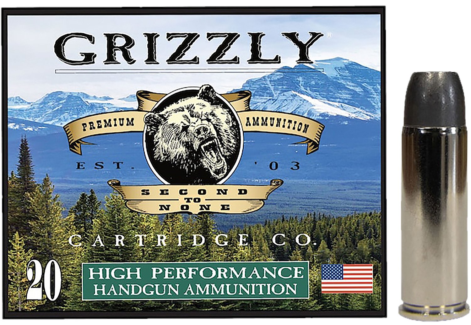 Grizzly GC45C+P14 45 Colt+P Ammo, 335gr Wide Long Nose, 20/Box - GRIZZLY - .45 Colt (.45 Long Colt)
