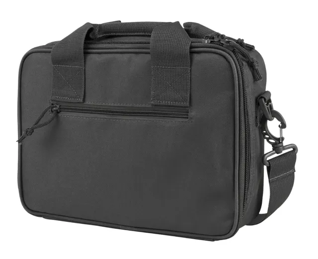 NcStar CPDX2971U VISM Double Pistol Range Bag Urban Gray Heavy Duty
