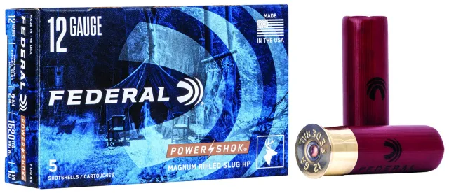 Federal F130 RS 12 Gauge 2.75 in 1.25 oz Rifled Slug 5 Rounds per Box - Federal Premium Ammunition - 12 Gauge