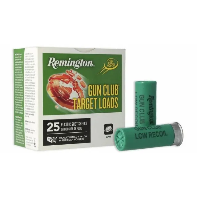 Remington Ammunition 20243 Gun Club Target Load 12 Gauge 2.75" 1 1/8 oz 8 Shot 25 Per Box/ 10 Cs