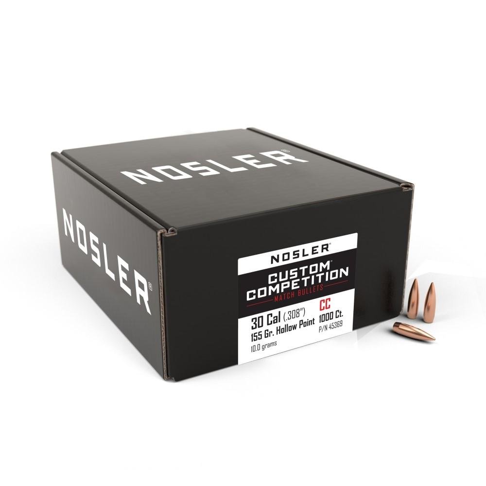 Nosler Custom Competition Bullets .308 155gr HPBT 1000/ct - Nosler Bullets Inc.
