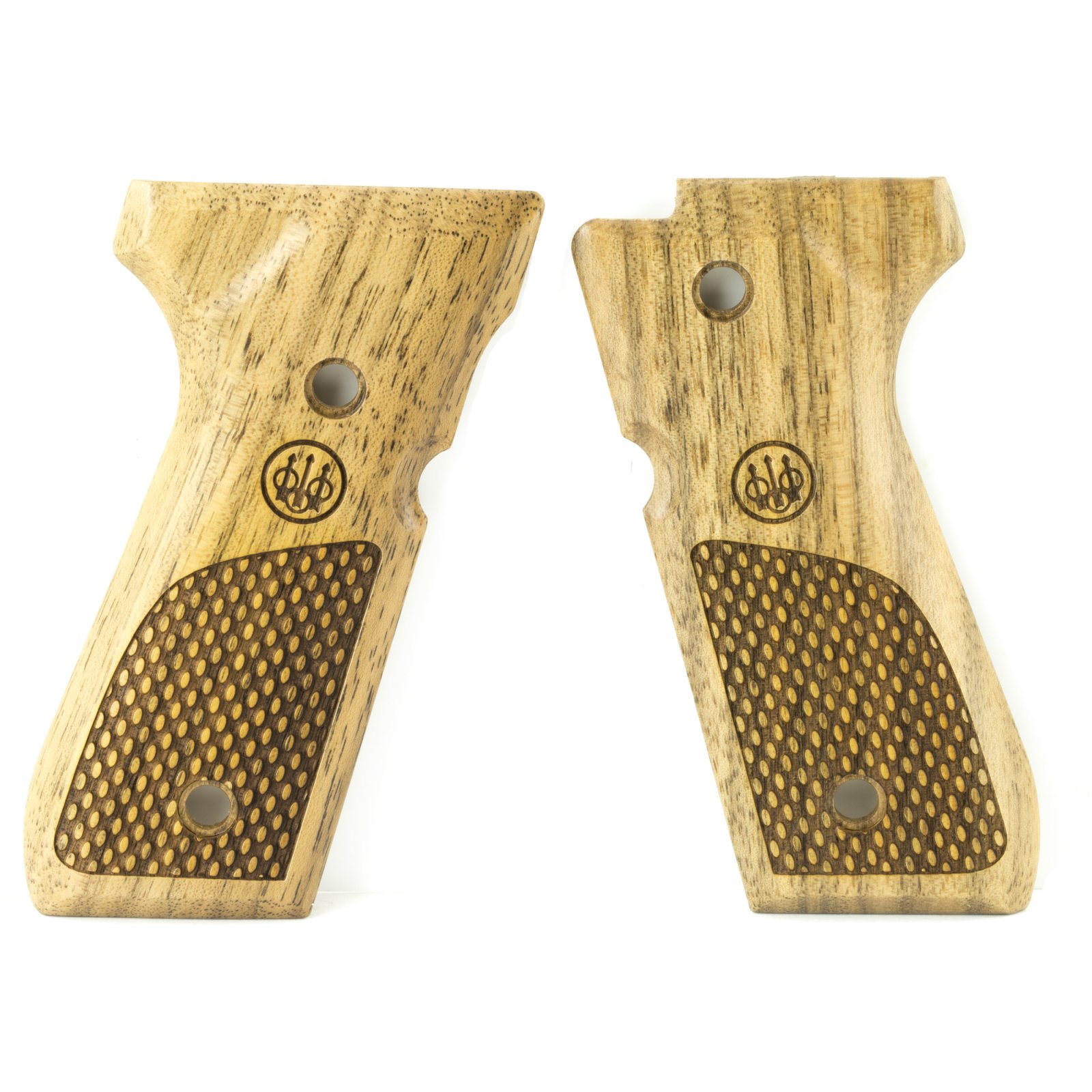 Beretta 92 Series Walnut Wood Grips Checkered Design E00219 - Beretta