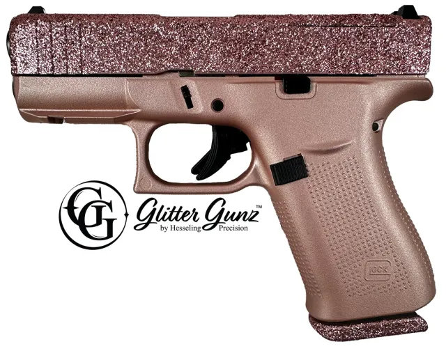 Glock PX4350201FRMOSRGGG 43X MOS 9mm Rose Gold GlitterGunz 3.41" Barrel