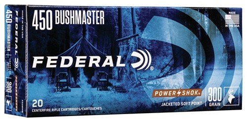Federal Premium 450 Bushmaster 300 Grain Jacketed Soft Point 20 Rounds - Federal Premium Ammunition - 450 Bushmaster