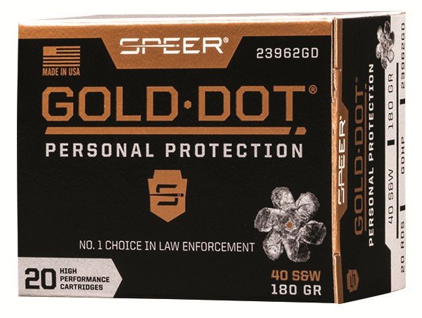 Buy Speer 23962GD Gold Dot 40 S&W 180gr Hollow Point 20 Rounds Box online