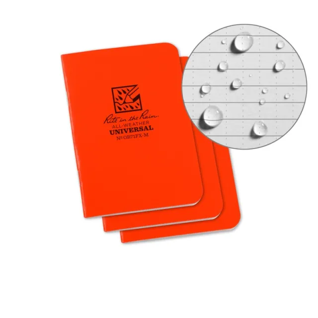 Rite in the Rain Field-Flex Soft Cover Memo Book 3.25x4.625 3-Pack