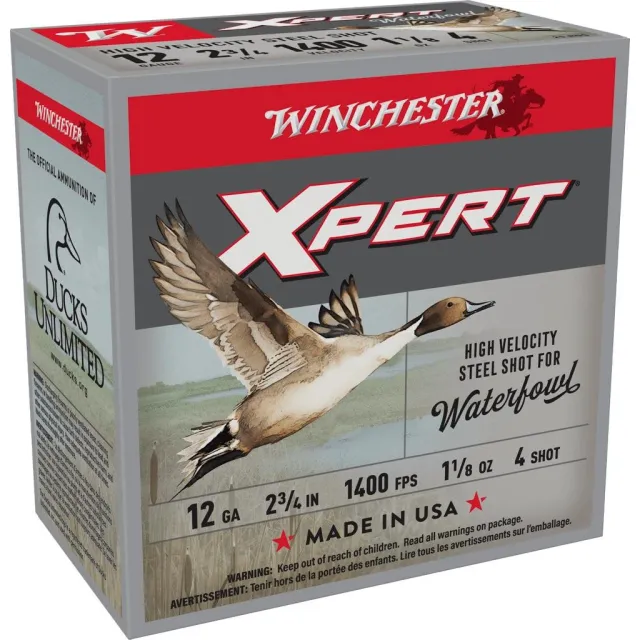 Winchester Ammo WEX12H4 Super X Xpert High Velocity 12 Gauge 2.75" 1 1/8 oz 1400 fps 4 Shot 25 Bx/10 Cs - Winchester - 12 Gauge