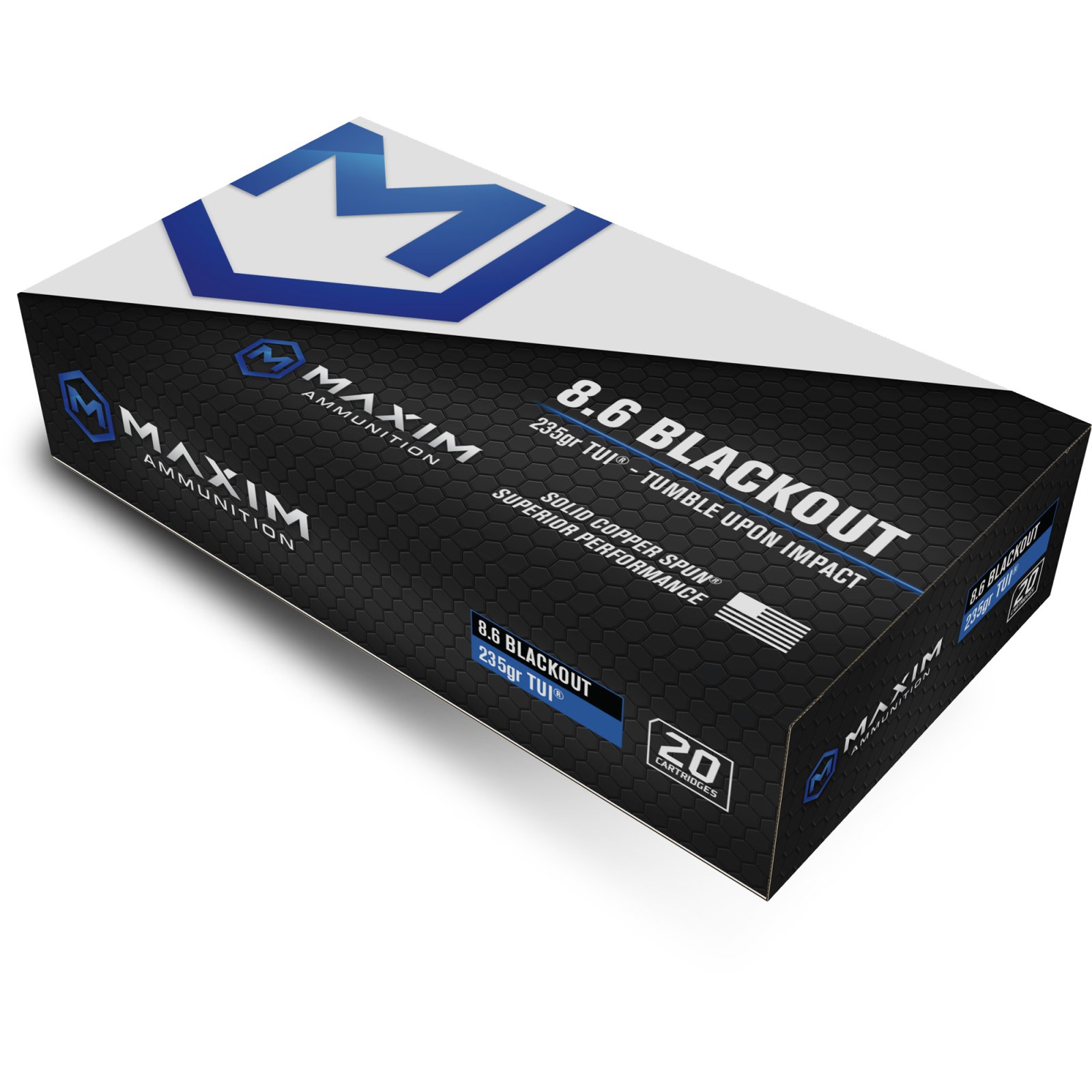 Maxim Defense SBA Short Barrel Ammunition 8.6 Blackout 285 20 Rounds - Maxim Defense - 8.6 BLACKOUT