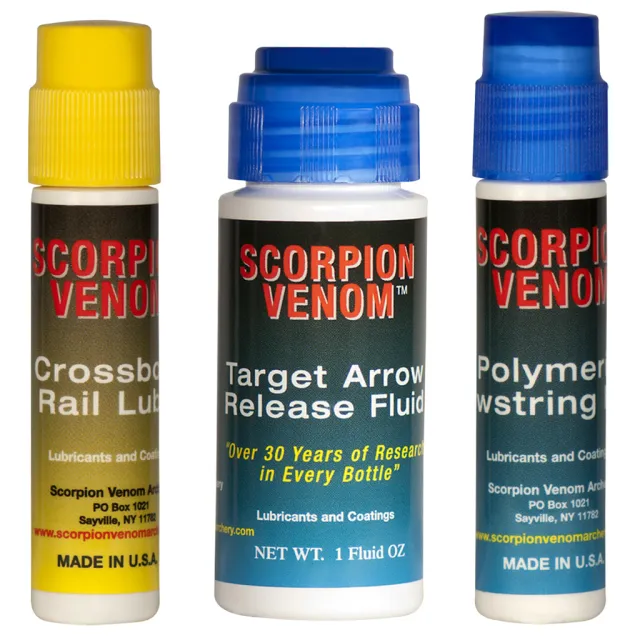 Scorpion Venom 1111 Crossbow Care Kit: Arrow Release, Bowstring, Rail Lube - Scorpion Venom