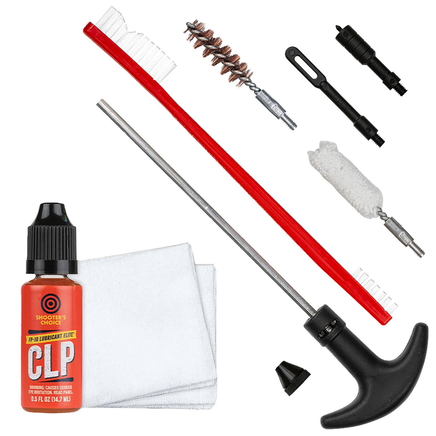 Buy Shooter's Choice 9MM Pistol Cleaning Kit - Brass Rod, Brush, Mop, Patches, Lubricant online
