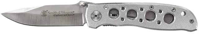 Buy Smith & Wesson Extreme Ops Folding Knife 3.22" Drop Point 7Cr15MoV SS Blade Aluminum Handle Pocket Clip online