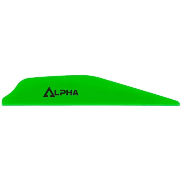 Bohning 101062NG28 Alpha Vanes Neon Green 100pk, AR1250 Material, Low-Profile - Bohning