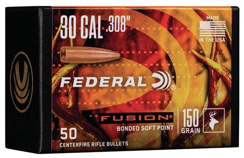 Federal FB308F1 Fusion .308 150gr Soft Point Bullets 50/Box - Federal Premium Ammunition - 30 Caliber