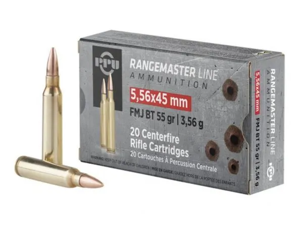 PPU Rangemaster PPRM5561 5.56x45 55GR FMJBT Ammo 20 Rounds - Prvi Partizan