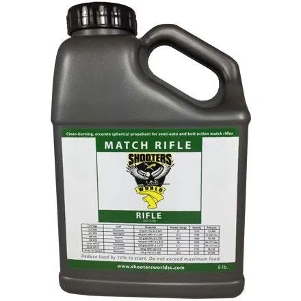 Shooters World D073-068 Match Rifle Powder 8lbs, Spherical, Flash Suppressed - Shooter's World