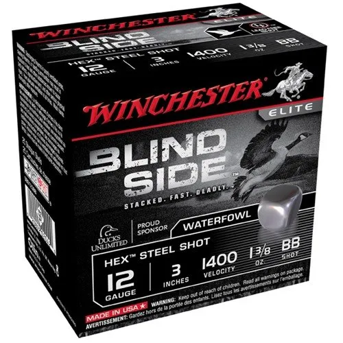 Winchester Ammo Blind Side 12ga 3" #BB 1-3/8oz Waterfowl 100/bx