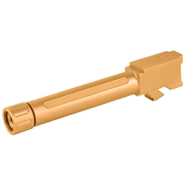 True Precision TP-G19B-XTG Threaded Barrel Gold TiN for Glock 19 - True Precision - 9 MM LUGER