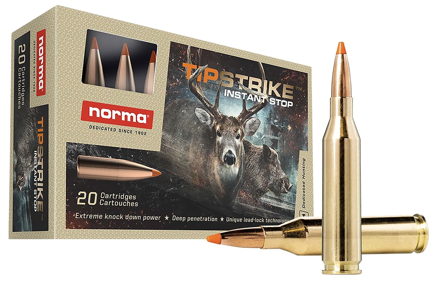 Buy Norma 20160052 Tipstrike .243 Win 76gr Polymer Tip Hunting Ammo 20 Rds online