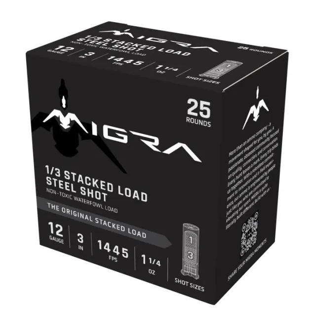 MIGRA STAXD STEEL 12GA 3 1.25OZ #1-3 25/10
