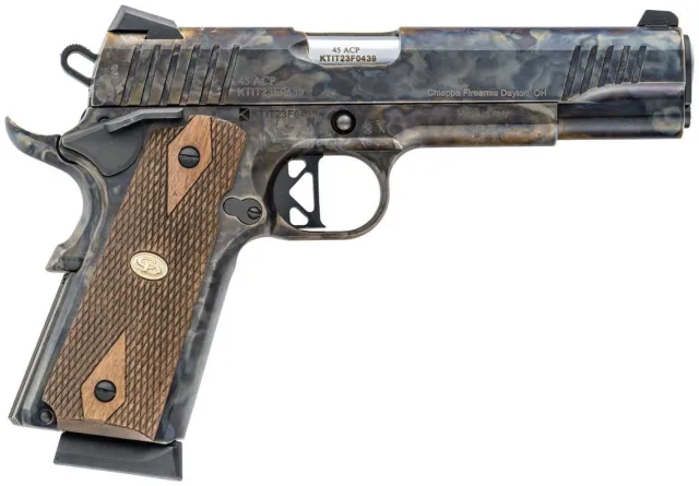 Charles Daly 1911 .45 ACP 5" Fiber Optic Diamond Walnut Grips