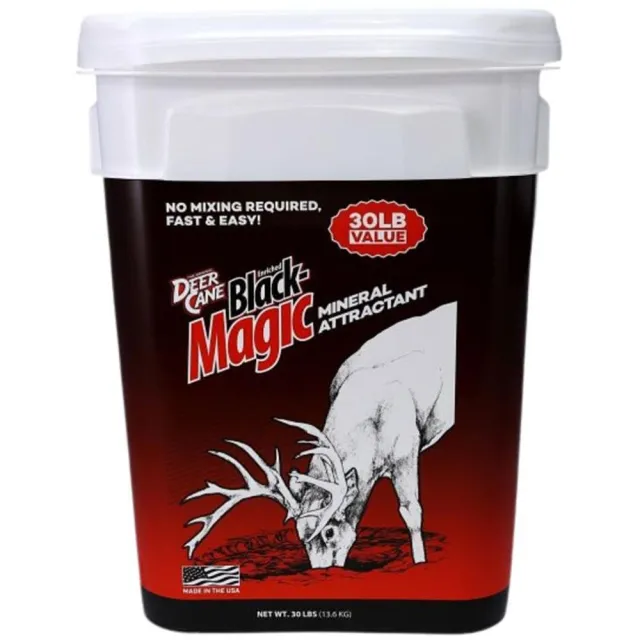 Evolved Deer Cane Black Magic Attractant 30lb Bucket - Gsm