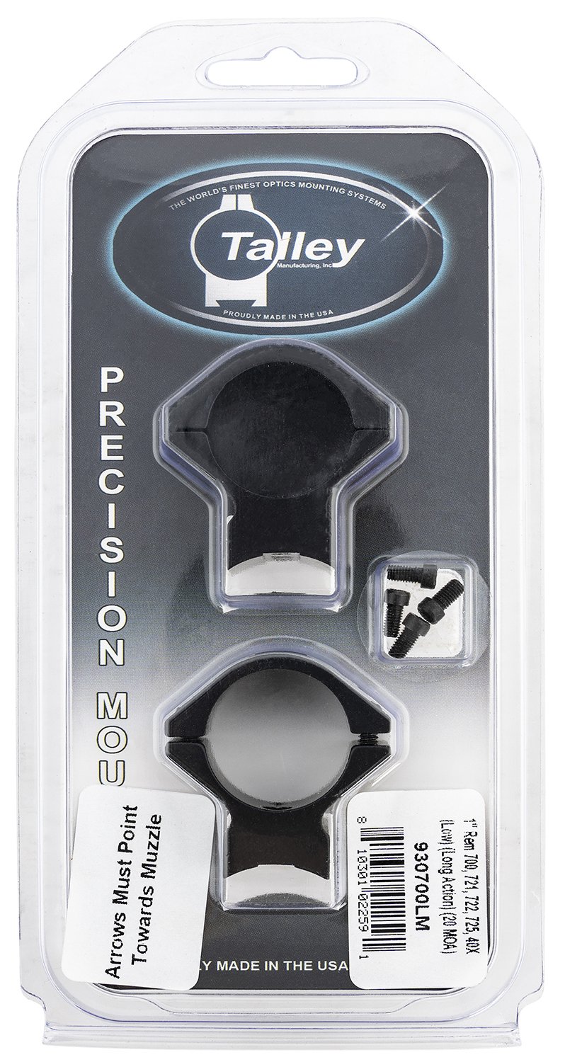 TALLEY For Model 700-721-722-725-40X 1" Low Long Actn 20 MOA Rings 930700LM - Talley